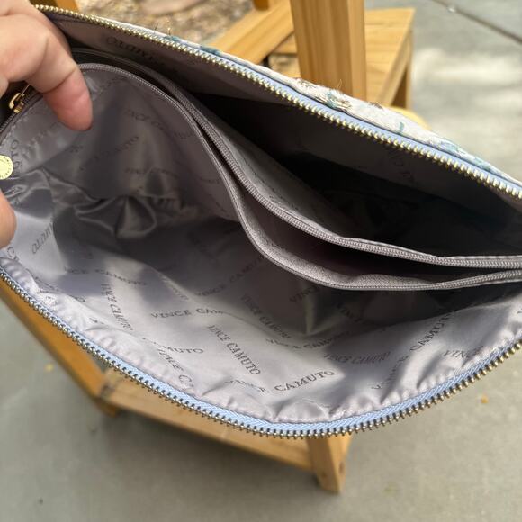 Vince Camuto Size Embroidered Metalic Makeup Bag - Picture 5 of 5